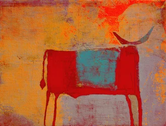 Vibrant Abstract Bull