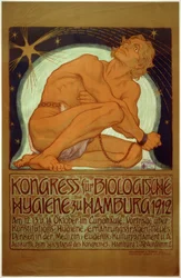 "Congress for Biological Hygiene in Hamburg 1912" / Fidus / Poster, 1912