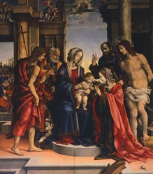 Mystical marriage of Saint Catherine of Alexandria, by Filippino Lippi, Basilica of San Domenico, Bologna