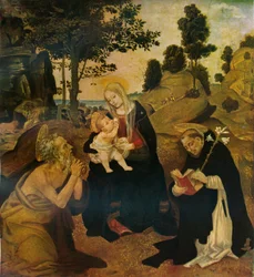 The Virgin and Child with Saints Jerome and Dominic, c1485, 1911