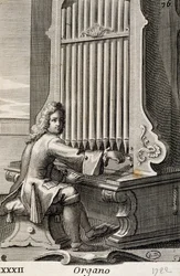 Man playing the organ