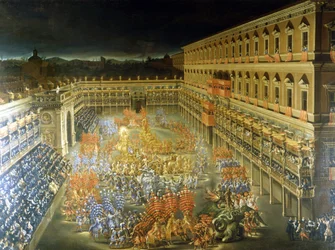 Feast at Palazzo Barberini in Honor of Christine de Suede, 28/02/1656