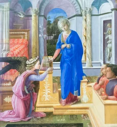 Annunciation with two donors