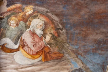 God and two angels (detail)