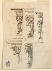 Five Corner Motifs, ca. 1750