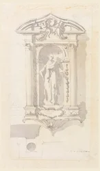 Niche with a Statue of a Female Saint