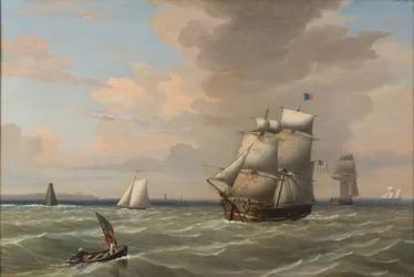 Ships Leaving Boston Harbor, 1847