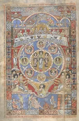 Exegesis of the opening verses of the Book of Job, illustration from 