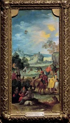 Falcon Hunting Scene