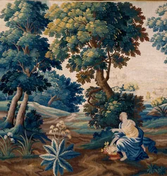 Flemish tapestry. End 17th century. Property of the church Sint-Walburgakerk Oudenaarde