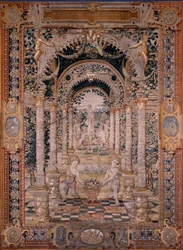 Flemish Tapestry. Series Vertumnus and Pomona. Seventh Tapestry of the Series; Vertumnus Transformed into a Fisherman. Models Circle of Pieter Coecke Van Aelst and Léonard Thiry. Before 1550