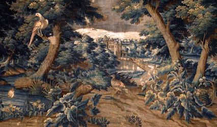 Flemish tapestry. Verdure. End 17th-begin 18th century. Property of the church Sint-Walburgakerk Oudenaarde (detail)