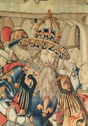 Head of Charlemagne (742-814), Tournai workshop (detail)