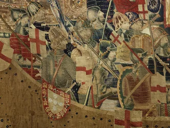 Tapestry Showing the Conquests of King Alfonso V of Portugal, Tournai (detail)
