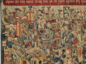 Tapestry Showing the Conquests of King Alfonso V of Portugal, Tournai (detail)