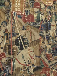 Tapestry Showing the Conquests of King Alfonso V of Portugal, Tournai (detail)