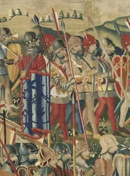 Tapestry Showing the Conquests of King Alfonso V of Portugal (Conquistas de Alfonso V de Portugal), Tournai (Detail)