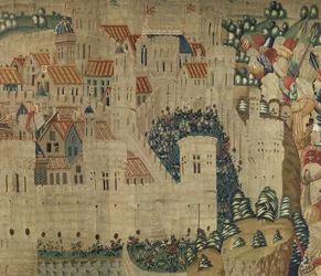 Tapestry showing the Conquests of King Alfonso V of Portugal (detail)