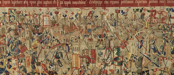 Tapestry showing the Conquests of King Alfonso V of Portugal, Tournai (detail)
