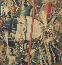 Tapestry showing the Conquests of King Alfonso V of Portugal, Tournai (detail)