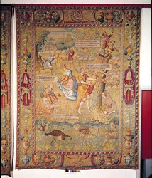 The Butterfly Hunt, from Les Amours de Gombault et de Macee, Bruges Workshop, 16th-17th century