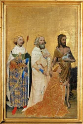 The Wilton Diptych, (detail): King Richard II
