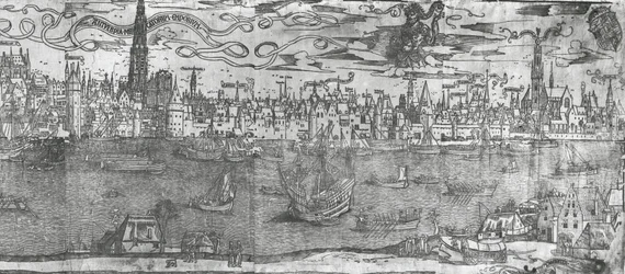 View of Antwerp Harbour, (detail), 1515-50