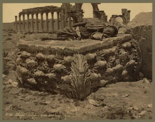 A view of the Grand colonnade, Palmyra, c.1875