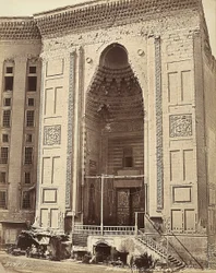 Door of the Mosque of the Sultan Hassan, in Cairo, Egypt