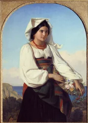 Young Girl Wearing Flowers