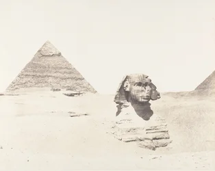 Djizeh Necropolis of Memphis, Sphinx and Pyramids, 1851-52, printed 1853-54