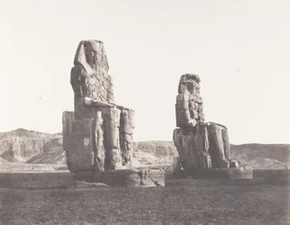 Gournah Thebes, Colossus on the Right, Called Memnon, 1851-52, printed 1853-54
