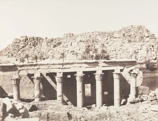 Ile de Fileh Philæ, Colonnade Occidentale - Ruins Viewed from Point L