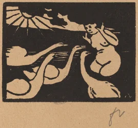 Bather with Swans