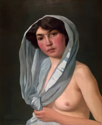 Woman with Blue Scarf