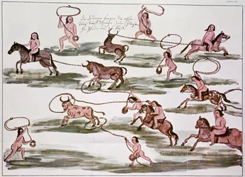 The Indian Mocovi Method of Hunting, illustration from 