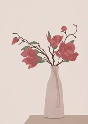 Elegant Magnolia Vase