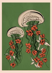 Floating Floral Jellyfish