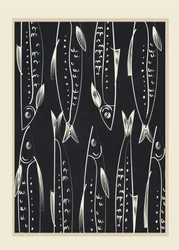 Graphic Sardine Pattern