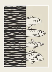 Graphic Swimming Fish