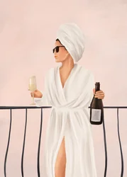 Luxury Balcony Champagne Morning