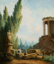 Landscape with the Ruins of the Temple of the Sibyl in Tivoli