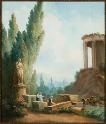 Landscape with the Ruins of the Temple of the Sibyl in Tivoli