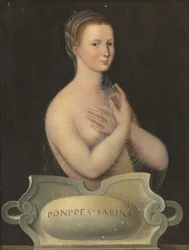 Portrait of Poppaea Sabina, Half-Length, in a Transparent Veil, in Front of a Stone Cartouche