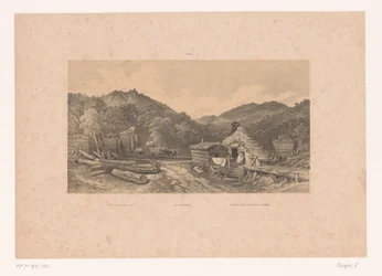 Woodcutters in the Black Forest (title on the object). Figures in a landscape (series title)