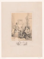 Father Shows His Young Son a Rapier