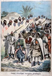 Column of Insurgent Moroccans Taken Prisoner at Tadla by Sultan Abdul-Hafiz