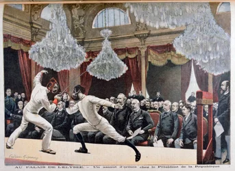 Fencing in front of the President of the Republic, Palais de l