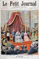 The Spanish Queen Giving a Speech, Spanish-American War, 1898