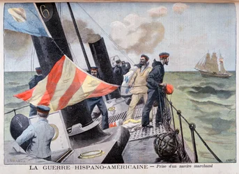 The Catching of a Merchant Vessel, Spanish-American War, 1898
